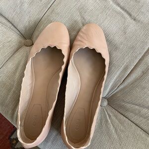 Chloe scalloped ballet flats